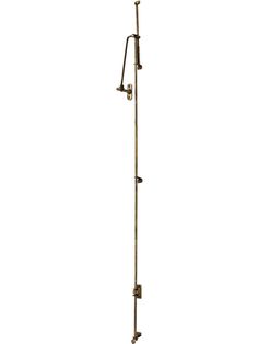 an old fashioned shower head and hand shower faucet with handset in antique brass finish