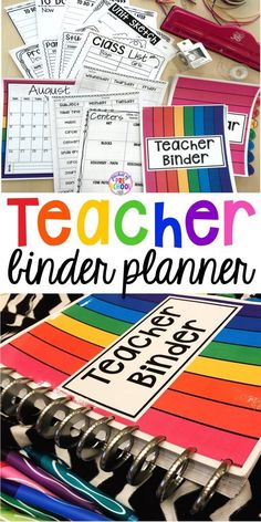 a teacher binder with the words,'teacher binder finder planner '