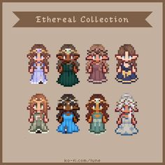 an image of some pixelated characters from the video game ethereal collection