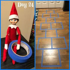 Hopscotch Elf Ideas For Kids, Elf On The Shelves