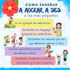 the spanish language poster for children's learning with pictures and words, including an image of