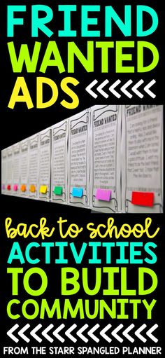 the back to school activities to build community