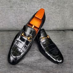 Crocodile Leather Shoes, Alligator Dress Shoes, Custom Shoes Men, Quality Leather Boots, Crocodile Shoes, Gentleman Shoes, Alligator Print, Custom Design Shoes, Bit Loafers