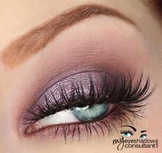 My Eyeshadow Consultant: Too Faced Chocolate Bon Bon Palette Eyeshadows used: Almond Truffle (crease and blend along lower lash line) Black Currant (inner, outer third of lid, deepen crease and smudge along lower lash line) Cotton Candy (applied wet on middle of lid) Nails Almond Black, Too Faced Chocolate Bon Bons, Eyeshadow Inspiration, Purple Eyeshadow Looks, Purple Eyeshadow, Black Currant, Nails Almond