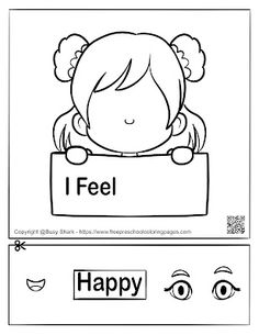 two pictures with the words happy and i feel in black and white, one has an image