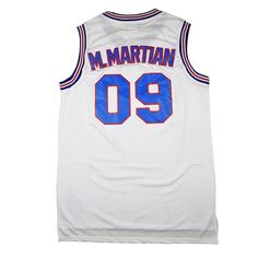 Marvin the Martian #09 Space Jam Tune Squad Looney Tunes Jersey Jersey One Tune Squad Jersey, Space Jam Jersey, Sylvester The Cat, Hot Costume, Tune Squad, Best Basketball Shoes, Marvin The Martian, Space Jam, White Jersey