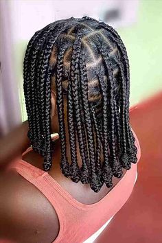 Neck-Length Traditional Knotless Bob Braids Latest Braid Styles, Bob Braids Hairstyles, Bob Braids, Quick Braided Hairstyles