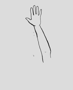 a drawing of a hand reaching up into the sky