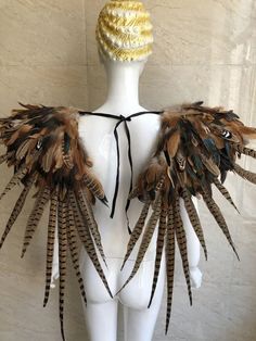 ASPHOTO Feather Clothing, Mcbling Fashion, Ladies Man, Warrior Helmet, Feather Headdress, Stage Performance, Carnival Party, Headdress, Carnival