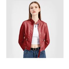 Meet our Women's Cropped Leather Biker Jacket: If you love leather jackets, you’re especially going to love this motorcycle jacket! It’s elegant, stunning, and extremely comfortable. Awaken your independence with this symbol of rugged modernity. The soft inner viscose lining complements the durable body of the jacket. Made of premium crafted leather (PU) to give you a genuinely high-quality leather jacket. Our premium crafted products are renowned for their signature durability and are designed Leather Motorcycle Gloves, Heated Clothing, Moto Jeans, Motorcycle Gloves, Genuine Leather Jackets, Leather Biker Jacket, Leather Jackets, If You Love, Biker Jacket