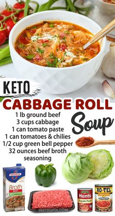 the keto cabbage roll soup is ready to be eaten in less than 10 minutes