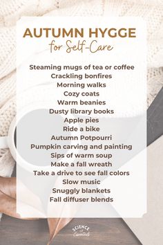 October Hygge, Autumn Hygge Aesthetic, Self Care Autumn, Fall Self Care Challenge, Self Care September, Autumn Self Care, Fall Self Care, Hygge Fall List, Hygge Fall