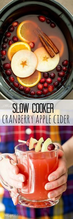 the cranberry apple cider is so easy to make and it's delicious