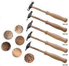 five different types of hammers and other tools