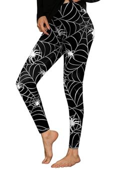 PRICES MAY VARY. SIZE INFORMATION - S US(4-6), M US(8-10), L US(12-14), XL US(16-18). Runs True To Size, Material Has A Little Stretch, but Not Much. Detail Refer to Sizes in Product Description as Below. HALLOWEEN LEGGINGS WOMAN - This Womens Halloween Leggings Feature Funny Spooky Pumpkin, Spider Web, Bat, Jack-O-Lanterns and Skull Pattern Running Down The Legs to Rock Halloween Look. Mid Rise, Skinny Design, The Material is Silky to The Touch inside And out So They Are Very Comfy to Wear. You Can Wear Your Pumpkin Leggings for Women Over And Over And They Won't Lose Their Shape. HALLOWEEN STAR - This Halloween Leggings for Women is Skinny and Funny. Easy to Catch Others Eyes In the Party, Being A Walking Star For The Halloween Themed Party! More Halloween Clothing Can Search "Spadehill Spider Clothes, Bleached Leggings, Pumpkin Spider Web, Pumpkin Leggings, Halloween Themed Party, Pumpkin Spider, Halloween Leggings, Halloween Clothing, Skull Pattern