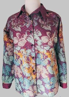 Cheap Printed Button-up Blouse, Long Sleeve Floral Top, Retro Women, Button Up Top, Selling On Ebay, Floral Top, No Brand, Floral Tops, Retro Vintage