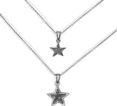 Black Star-shaped Sterling Silver Necklace, Gunmetal Sterling Silver Necklace For Gift, Black Sterling Silver Star Necklace, Cute Gift Boxes, Friendship Necklaces, Charm Necklaces, Jewelry Christmas, Star Jewelry, Moon Jewelry