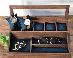 Mens Valet, Mens Jewelry Box, Jewellery Organiser, Watch Gift Box, Watch Organizer, Hat Organization