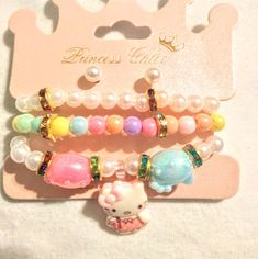 Beaded Bracelets For Girls In Assorted Colors. Unicorn Glass, Bracelets For Kids, Star Wars Shoes, Bracelets For Girls, Hello Kitty Earrings, Mickey Mouse Necklace, Kids Accessories Jewelry, Lovers Necklace, Pendent Necklace