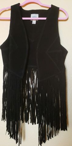 Boho Chic Never Used Vest Trendy Black Outerwear For Festival, Chic Black Festival Outerwear, Suede Vest, Forever 21 Tops, Boho Chic, Forever 21, Womens Tops, Tank Tops, Women Shopping