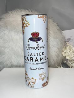 a can of salted caramel flavored liquor