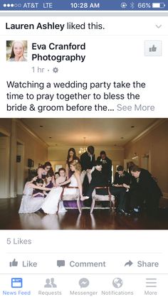 the wedding party is taking pictures on their facebook page, and it looks like they are getting married