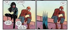 a comic strip with an image of spider - man