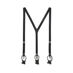 These simple black suspenders are ideal if you're looking for versatility and a timeless, classic look. They are crafted entirely in black materials, and feature black leather detailing. Their monochrome hue makes them versatile while a clip-on option makes them easy to wear. Formal Black Belts With Adjustable Strap, Classic Black Belts And Suspenders For Party, Classic Black Belts And Suspenders For Black Tie, Classic Black Belts And Suspenders With Adjustable Strap, Black Belts And Suspenders With Adjustable Straps, Elegant Black Belts And Suspenders With Adjustable Straps, Classic Black Belt With Adjustable Strap, Modern Black Belts And Suspenders For Work, Black Suspenders