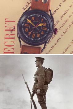 The 1914 watch ➡️ World War One British Army Uniform ⌚ The Nº 1914 Trench Style Watch draws inspiration from World War One: an era where warfare made digging about in one’s pocket far too time-consuming. 🎖️ The secondary photo is the khaki uniforms the British army wore throughout the war. These uniforms had originally been designed and issued in 1902 to replace the traditional red uniform and remained unchanged by 1914. Red Uniform, British Army Uniform, Army Uniform, British Army, Black Design