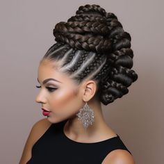 Braid With Weave, Halo Braid With Weave, Updo Black Women, Black Braided Updo, Beautiful Updos, Girly Sneakers, Braided Buns, Halo Braids, Braid Updo