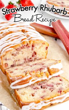 this strawberry rhubarb bread recipe is so easy to make and tastes amazing