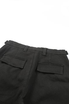 Black Wide Leg Flap Pocket Cargo Pants Black Work Pants With Patch Pockets, Black Utility Bottoms With Welt Pockets, Black Utility Pants With Welt Pockets, Black Workwear Bottoms With Patch Pockets, Black Straight Cargo Pants With Welt Pockets, Black Cargo Pants With Welt Pockets, Black Straight Pants With Patch Pockets, High Waist Black Cargo Pants With Patch Pockets, Black Ankle-length Cargo Pants With Belt Loops