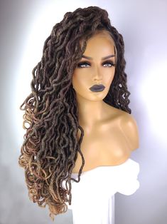 Skip the hours in the salon. Try our 20 inch pre-looped Goddess Crochet Locs. Our 6 pack kit of 120 locs are all you need to achieve a full hairstyle. Each loc is made with premium synthetic fiber. They are neatly made for added longevity, resistant to tangling, soft, and flexible. Currently available in Golden, Caramel, Onyx, and Spice colors. Goddess Locs may incur a processing time of 5 - 10 business days. Spice color shown in above photos. Color pattern achieved by alternating colors during Crochet Wig Cap, Locs Wigs, Boho Goddess Locs, Crochet Locs, Crochet Wig, Goddess Locs, Full Hair, Wig Caps, The Hours