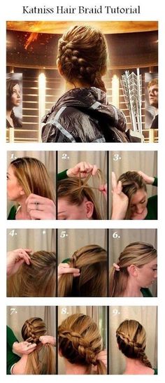 Katniss Hair, Katniss Braid, Braid Tutorials, Nice Hairstyles, Braid Hairstyle, Fishtail Braid, Micro Braids, Hair Braid, Katniss Everdeen