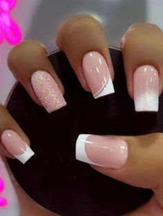 Acrylic Nails Coffin Short, Short Acrylic Nails Designs, Pink Acrylic Nails, Square Acrylic Nails, Fancy Nails, Dope Nails, Best Acrylic Nails, Square Nails, Long Acrylic Nails