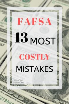 Filling out the FAFSA? These 13 mistakes could cost you thousands of dollars in financial aid for college. Learn how to avoid these FAFSA mistakes. Scholarships For College Students, Tips For College, Freshman Tips, College Checklist, College Preparation, School Scholarship, College Visit, Financial Aid For College, College Scholarships