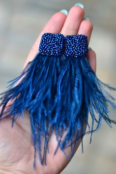 Clip On Tassel Earrings, Diy Earrings Dangle, Blue Waterfall, Motifs Perler, Bead Embroidery Jewelry, Birthday Girlfriend, Earrings Bohemian, Embroidery Jewelry, Handmade Jewelry Diy