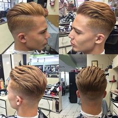 Coupe-cheveux-homme-tendance-fashion-mode-degrade-tondeuse-men-haircut-2015-16 Slick Back Haircut, Popular Mens Hairstyles, Long Hair On Top, Mens Hair Trends, Top Hairstyles, Mens Haircuts Short