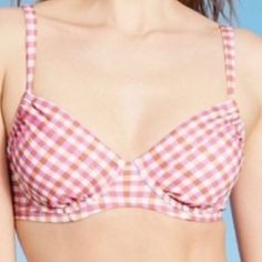 Nwt Kona Sol Sexy Gingham Plaid Bikini Bra Top Size 26w Need Support? This Bikini Top Promises Plenty Of Lift With Its Underwire While Staying Delicate-Looking With Gingham Print. Shoulder Straps Are Adjustable In This Understated Yet Classic Swim Piece. Adjustable Shoulder Straps Molded Cups With Underwire Support Double Side Boning Two Adjustable Closures At Back Great Looking From The Front Or Back! Plastic Insert Is A Ddd Cup. Fitted Gingham Swimwear For Summer, Fitted Gingham Summer Swimwear, Fitted Plaid Swimwear For Beach Season, Fitted Gingham Swimwear For Poolside, Fitted Gingham Swimwear For Sunbathing, Gingham Underwire Swimwear For Vacation, Gingham Underwire Swimwear For Beachwear, Underwire Gingham Swimwear For Summer, Fitted Plaid Triangle Top Swimwear