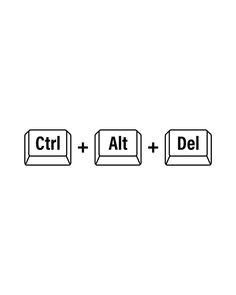 the symbols for crl and at + del are shown in black on a white background