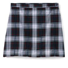 Classic pleats in a comfortable, drapey design that’s made with our easy-care fabric blend, resisting wrinkles and fading so she looks and feels great all school day long. Plaid Skirted Skort For School, Preppy Lined Tennis Skirt For School, Fall Skirted Skort For School, Fitted Plaid Skort For School, Plaid Skort For School, Fitted Plaid Tennis Skirt For School, Preppy Pleated Plaid Skort, School Tennis Skirt For Fall, Plaid School Uniform Skort