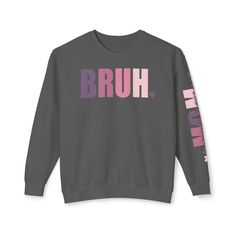 ✨ Elevate your Mother's Day gifting with our custom crewneck sweatshirt, featuring the playful message "Bruh" on the front and "Formerly known as Mom" on the sleeve. 💫 Made with soft, ring-spun cotton fabric and 100% cotton threads, this sweatshirt offers unbeatable softness and comfort. 🌱 Printed with OEKO-TEX-certified low-impact dyes, it's not only stylish but also environmentally friendly. 🔄 Featuring a rolled forward shoulder for a modern fit and printed with attention to detail, this sw Custom Crewneck Sweatshirts, Custom Crewneck, Boxy Tee, Soft Ring, Country Chic, Cotton Thread, Modern Fit, Environmentally Friendly, Crewneck Sweatshirt