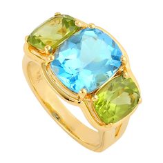 This Ring is handmade in 18k Yellow Gold :6.844 grams Blue Topaz :5.22 cts  ,Peridot :3.53 cts Ring Length- US-7 BEING-10500 This jewelry is made by hand featuring detailed workmanship. Be careful to avoid dropping or banging as physical impacts can result in damage to the pieces including stones falling off. To care for your jewelry, take caution to keep away from harsh chemicals, Perfume, and Water. You may wipe with a clean polishing cloth to maintain a beautiful shine. Keep in mind that exte Luxury Multi-stone Yellow Gold Birthstone Ring, Luxury Multi-stone Classic Topaz Ring, Ring Three Stone, Unique Birthday Gift, Birthday Gift For Women, Golden Ring, Unique Birthday Gifts, Topaz Stone, Engagement Anniversary