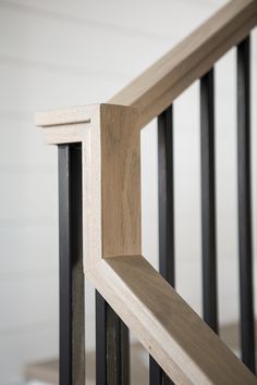 an image of a wooden stair railing