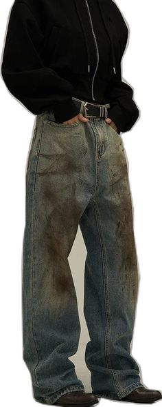 Faded Full-length Denim Bottoms, Baggy Acid Wash Straight Leg Pants, Denim Blue Washed Pants, Washed Denim Blue Pants, Washed Denim Blue Full-length Pants, Denim Blue Washed Full-length Pants, Acid Wash Baggy Straight Leg Pants, Acid Wash High-waist Jeans For Fall, Baggy Acid Wash Wide Leg Bottoms