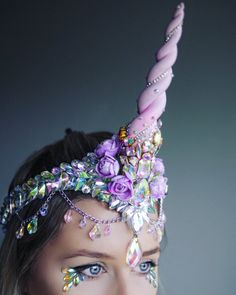 Unicorn Horn Diy, Unicorn Fluff, Horn Crown, Head Peice, Unicorn Forest, Unicorn Crown, Shell Crown, Shell Crowns