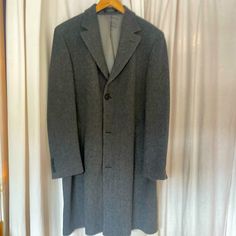 Calvin Klein - Overcoat - Wool. Size 40l Over Coat, Black Gray, Mens Jackets, Calvin Klein, Black And Grey, Jackets & Coats, Man Shop, Wool, Grey