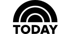 the today logo is shown in black and white