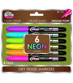 neon colored markers are in the package for use on crafts and other items such as pens