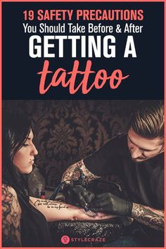 a man getting a tattoo on his arm with the caption saying, you should take before and after getting a tattoo